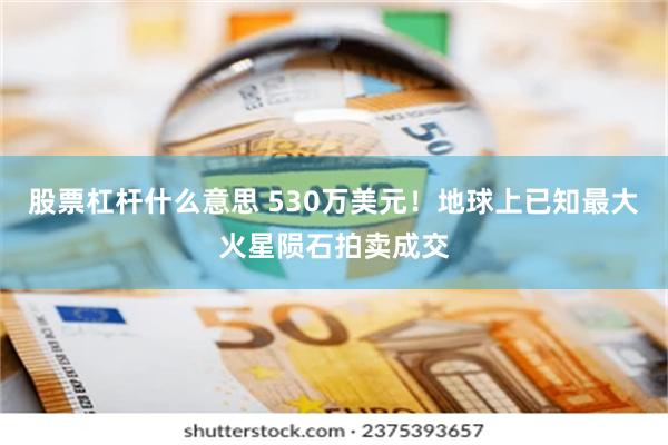 股票杠杆什么意思 530万美元！地球上已知最大火星陨石拍卖成交