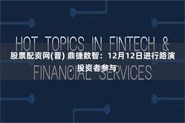 股票配资网(晋) 鼎捷数智：12月12日进行路演，投资者参与