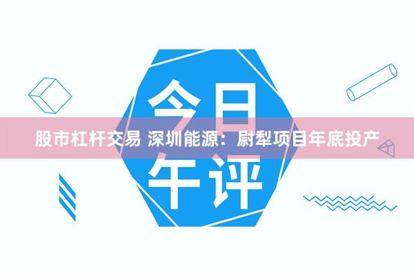 股市杠杆交易 深圳能源：尉犁项目年底投产