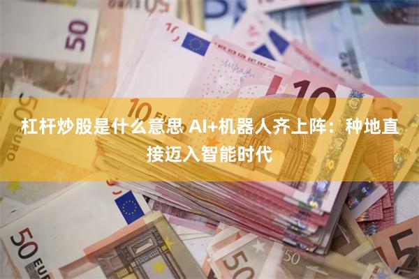 杠杆炒股是什么意思 AI+机器人齐上阵：种地直接迈入智能时代