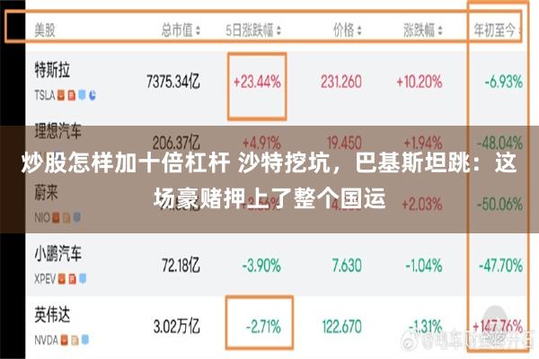 炒股怎样加十倍杠杆 沙特挖坑，巴基斯坦跳：这场豪赌押上了整个国运