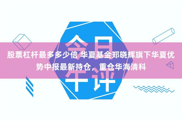 股票杠杆最多多少倍 华夏基金郑晓辉旗下华夏优势中报最新持仓，重仓华海清科