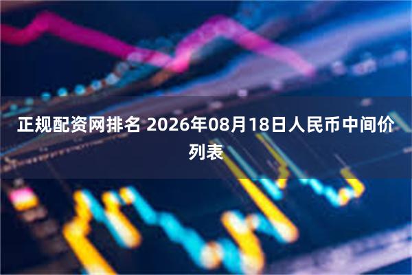 正规配资网排名 2026年08月18日人民币中间价列表