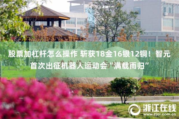 股票加杠杆怎么操作 斩获18金16银12铜!智元首次出征机器人运动会“满载而归”